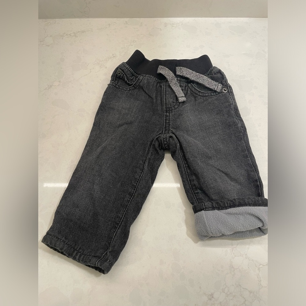 Black Gymboree Fleece Lined‎ Pants Infant Size 6-12 Months